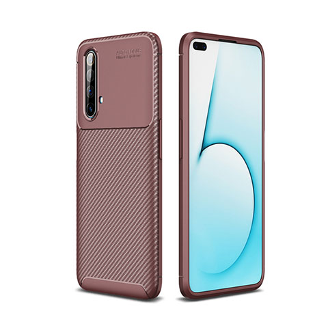 Funda Silicona Carcasa Goma Twill para Realme X50t 5G Marron