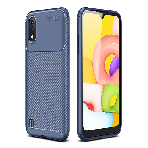 Funda Silicona Carcasa Goma Twill para Samsung Galaxy A01 SM-A015 Azul