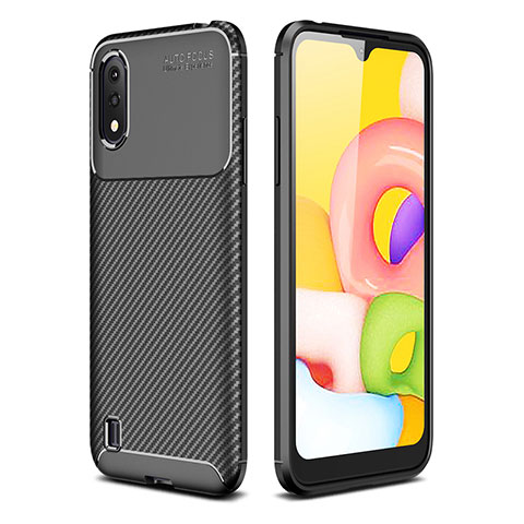 Funda Silicona Carcasa Goma Twill para Samsung Galaxy A01 SM-A015 Negro