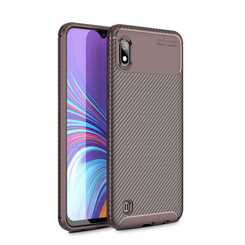 Funda Silicona Carcasa Goma Twill para Samsung Galaxy A10 Marron