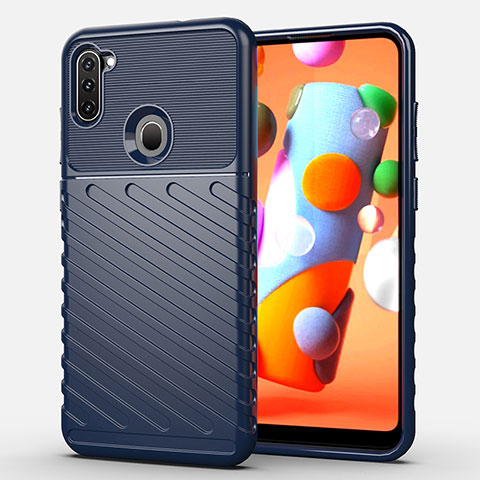 Funda Silicona Carcasa Goma Twill para Samsung Galaxy A11 Azul