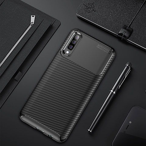 Funda Silicona Carcasa Goma Twill para Samsung Galaxy A50 Negro