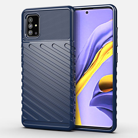 Funda Silicona Carcasa Goma Twill para Samsung Galaxy A51 4G Azul