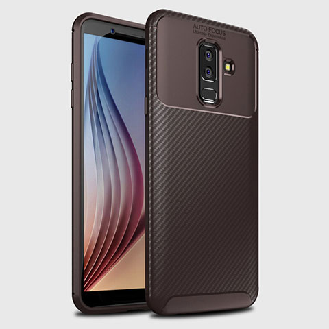 Funda Silicona Carcasa Goma Twill para Samsung Galaxy A6 Plus (2018) Marron