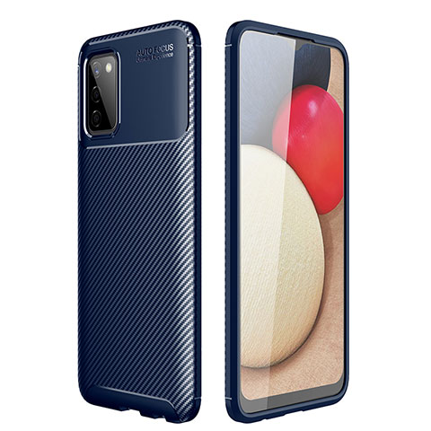 Funda Silicona Carcasa Goma Twill para Samsung Galaxy F02S SM-E025F Azul