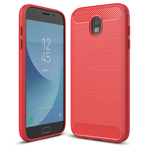 Funda Silicona Carcasa Goma Twill para Samsung Galaxy J5 (2017) Duos J530F Rojo