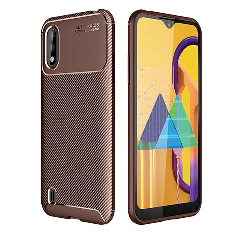 Funda Silicona Carcasa Goma Twill para Samsung Galaxy M01 Marron