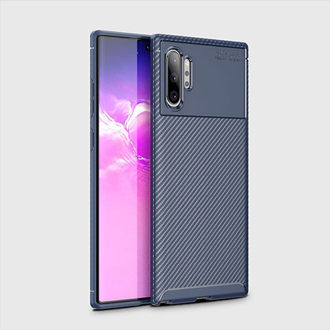 Funda Silicona Carcasa Goma Twill para Samsung Galaxy Note 10 Plus Azul