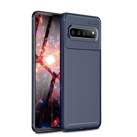 Funda Silicona Carcasa Goma Twill para Samsung Galaxy S10 5G SM-G977B Azul