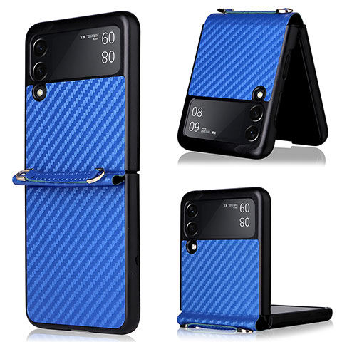 Funda Silicona Carcasa Goma Twill para Samsung Galaxy Z Flip3 5G Azul