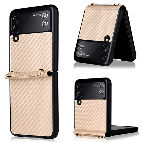 Funda Silicona Carcasa Goma Twill para Samsung Galaxy Z Flip3 5G Oro