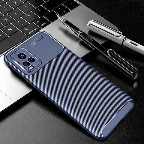 Funda Silicona Carcasa Goma Twill para Vivo V20 Pro 5G Azul