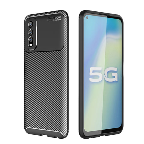 Funda Silicona Carcasa Goma Twill para Vivo Y70S 5G Negro