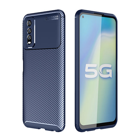 Funda Silicona Carcasa Goma Twill para Vivo Y70t 5G Azul