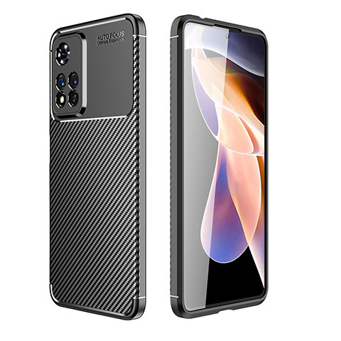 Funda Silicona Carcasa Goma Twill para Xiaomi Mi 11i 5G (2022) Negro