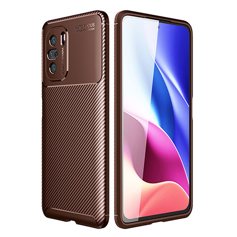 Funda Silicona Carcasa Goma Twill para Xiaomi Poco F3 5G Marron