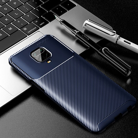 Funda Silicona Carcasa Goma Twill para Xiaomi Poco M2 Pro Azul