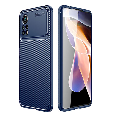 Funda Silicona Carcasa Goma Twill para Xiaomi Poco X4 Pro 5G Azul