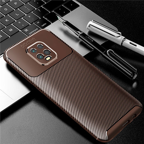 Funda Silicona Carcasa Goma Twill para Xiaomi Redmi 10X Pro 5G Marron