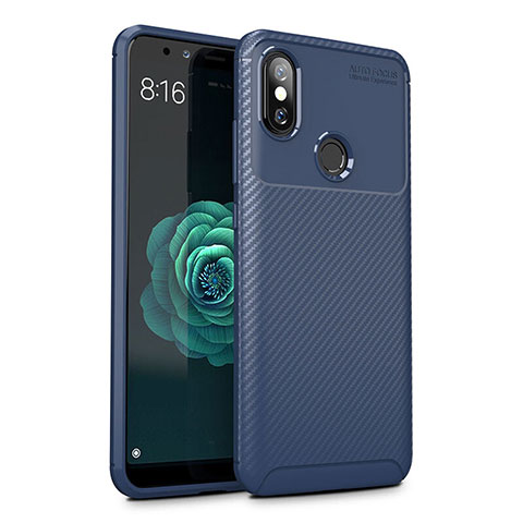 Funda Silicona Carcasa Goma Twill para Xiaomi Redmi 6 Pro Azul