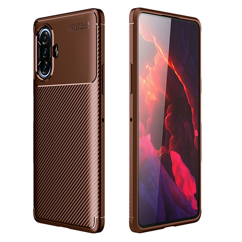 Funda Silicona Carcasa Goma Twill para Xiaomi Redmi K40 Gaming 5G Marron