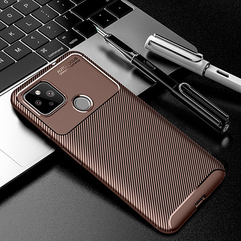 Funda Silicona Carcasa Goma Twill QK1 para Google Pixel 4a 5G Marron