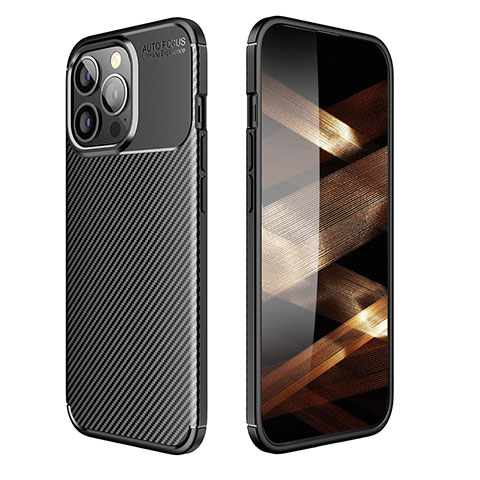 Funda Silicona Carcasa Goma Twill S01 para Apple iPhone 14 Pro Max Negro