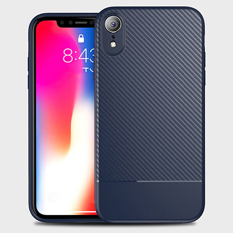 Funda Silicona Carcasa Goma Twill S01 para Apple iPhone XR Azul