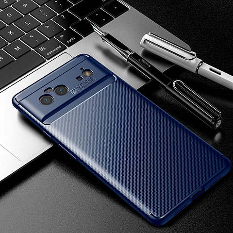 Funda Silicona Carcasa Goma Twill S01 para Google Pixel 6 5G Azul