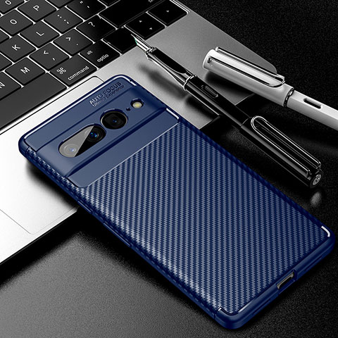 Funda Silicona Carcasa Goma Twill S01 para Google Pixel 7 Pro 5G Azul