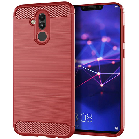 Funda Silicona Carcasa Goma Twill S01 para Huawei Mate 20 Lite Rojo