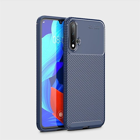 Funda Silicona Carcasa Goma Twill S01 para Huawei Nova 5 Azul