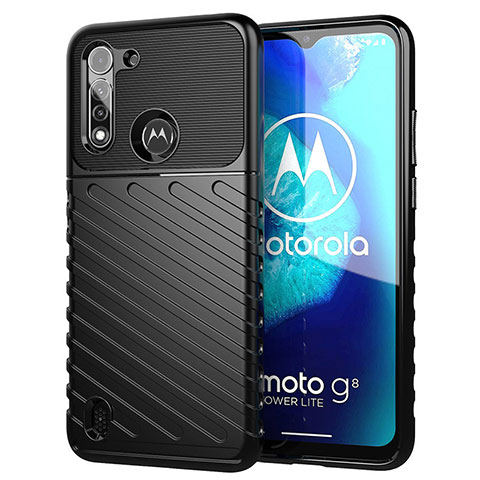 Funda Silicona Carcasa Goma Twill S01 para Motorola Moto G8 Power Lite Negro