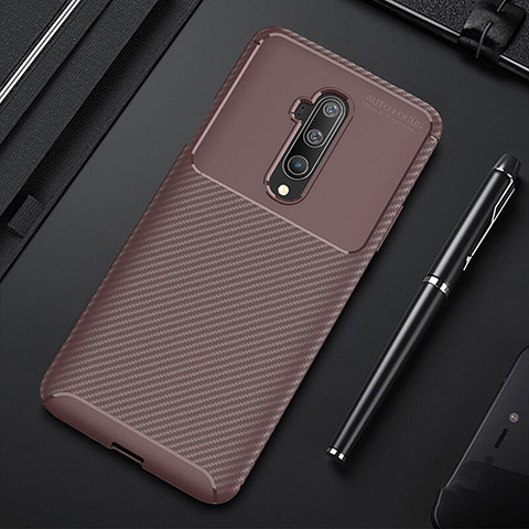 Funda Silicona Carcasa Goma Twill S01 para OnePlus 7T Pro 5G Marron