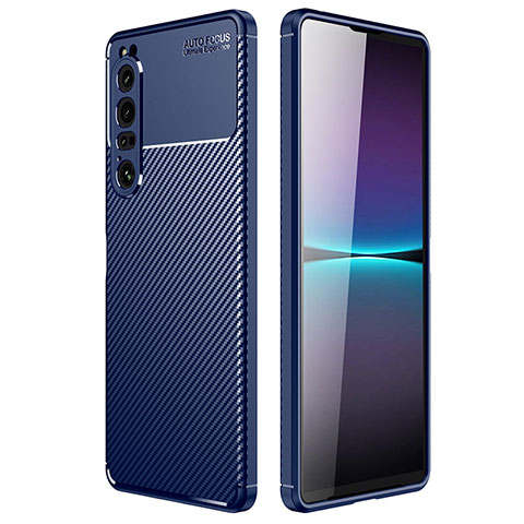 Funda Silicona Carcasa Goma Twill S01 para Sony Xperia 1 IV Azul