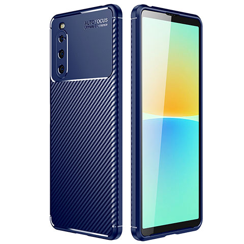 Funda Silicona Carcasa Goma Twill S01 para Sony Xperia 10 IV Azul