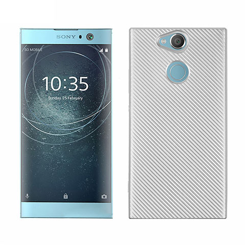 Funda Silicona Carcasa Goma Twill S01 para Sony Xperia XA2 Blanco