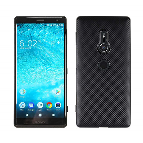 Funda Silicona Carcasa Goma Twill S01 para Sony Xperia XZ2 Negro