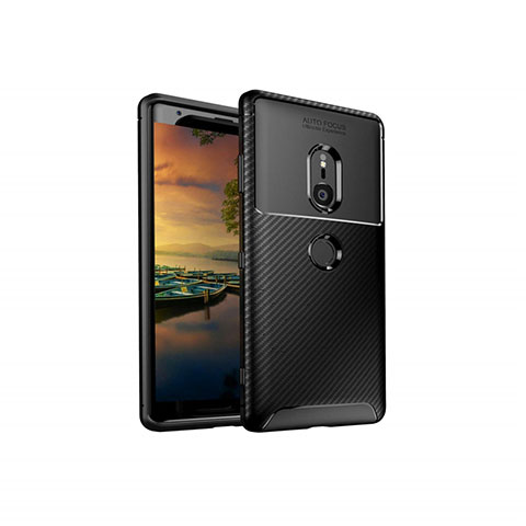 Funda Silicona Carcasa Goma Twill S01 para Sony Xperia XZ3 Negro