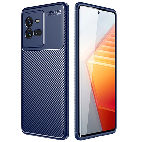 Funda Silicona Carcasa Goma Twill S01 para Vivo iQOO 10 Pro 5G Azul