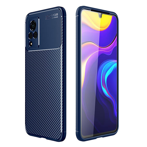 Funda Silicona Carcasa Goma Twill S01 para Vivo V21 5G Azul