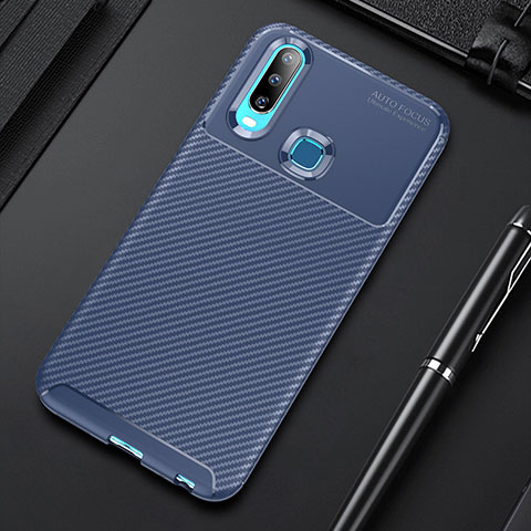 Funda Silicona Carcasa Goma Twill S01 para Vivo Y11 Azul