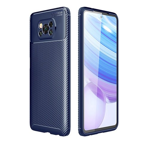 Funda Silicona Carcasa Goma Twill S01 para Xiaomi Poco X3 NFC Azul