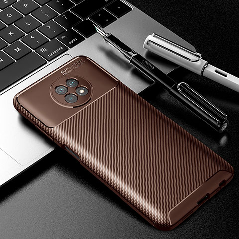 Funda Silicona Carcasa Goma Twill S01 para Xiaomi Redmi Note 9T 5G Marron