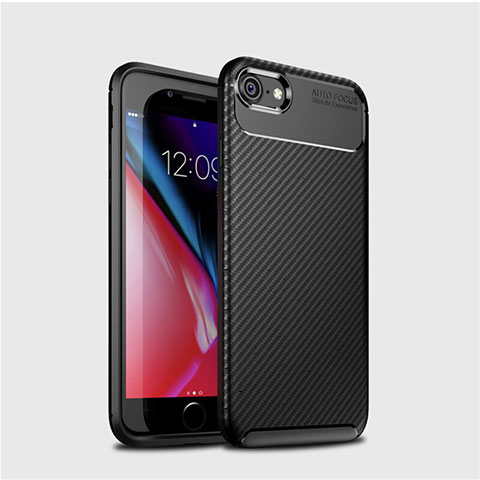 Funda Silicona Carcasa Goma Twill S02 para Apple iPhone 8 Negro