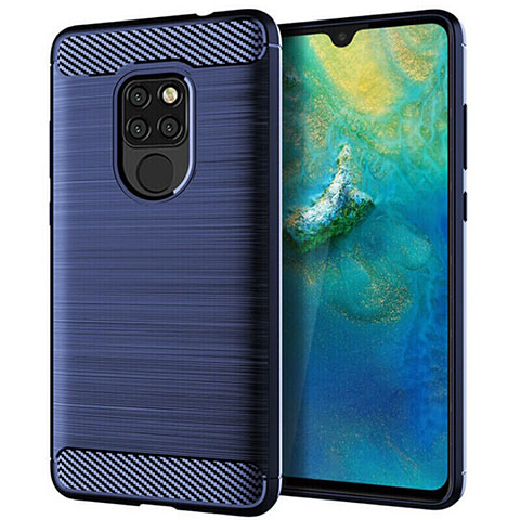 Funda Silicona Carcasa Goma Twill S02 para Huawei Mate 20 Azul