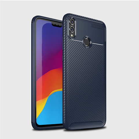 Funda Silicona Carcasa Goma Twill T01 para Huawei Honor 8X Azul