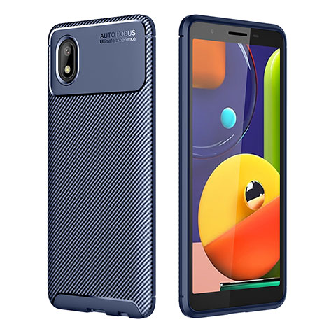 Funda Silicona Carcasa Goma Twill WL1 para Samsung Galaxy A01 Core Azul