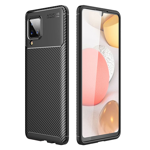 Funda Silicona Carcasa Goma Twill WL1 para Samsung Galaxy F12 Negro