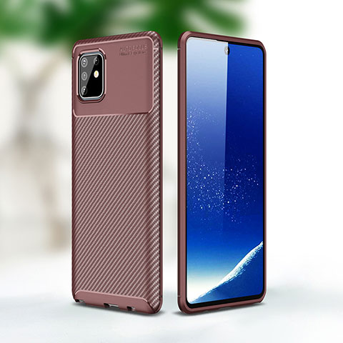 Funda Silicona Carcasa Goma Twill WL1 para Samsung Galaxy M60s Marron